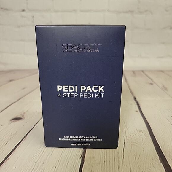 Seacret Pedi Pack 4 Step Pedi Kit:Salt Scrub/Salt&Oil Scrub/Body Mud/Body Butter - Picture 1 of 3
